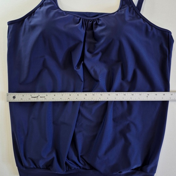 Ocean Blues Navy Blouson Tankini & Paisley Swim Shorts Set XXL - Picture 3 of 11